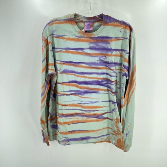 Simply Southern upcycled West Virginia Medium tie dye NEW NWT purple orange stri - Picture 5 of 8